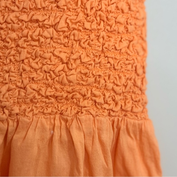 3/$10⚡️Cotton On Orange Halter Jumpsuit with Popcorn Smocked Bodice - Picture 7 of 15